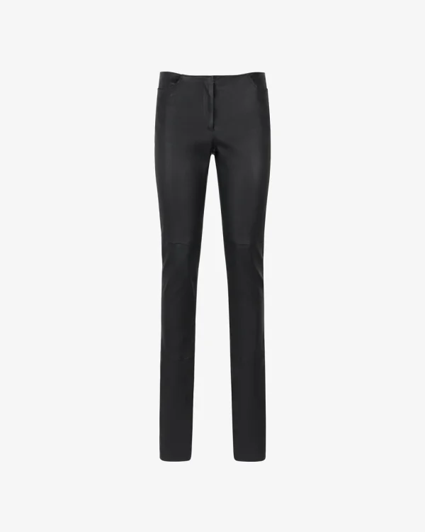 LEATHER MULTI ZIP SKINNY TROUSERS