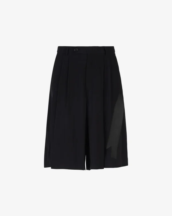 PLEATED OVERSIZED TAPE SHORTS