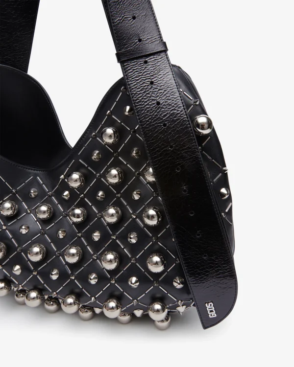 COMMA STUDDED BIG HOBO BAG