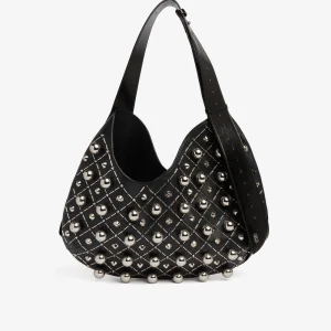 COMMA STUDDED BIG HOBO BAG