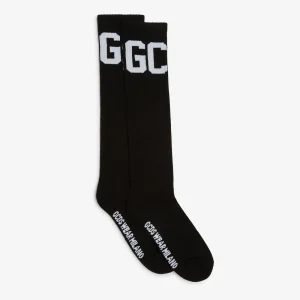 MID CALF BAND LOGO SOCKS